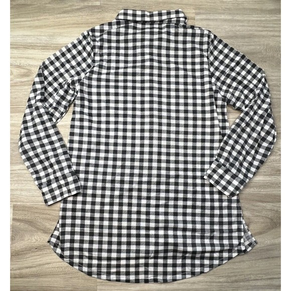 Pittsburg Pirates Pajamas Womens Medium Charcoal  Plaid Button Up Sleep Wear Top - Picture 15 of 16